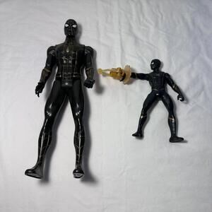 Lot Of 2 Marvel Black Spiderman Action Figure Web 6" Twistable and No Way Home